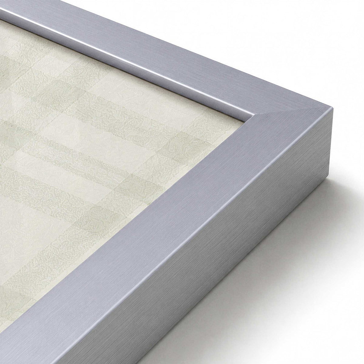 [Color:Polished Chrome], Picture of art in a Polished Chrome frame at an angle