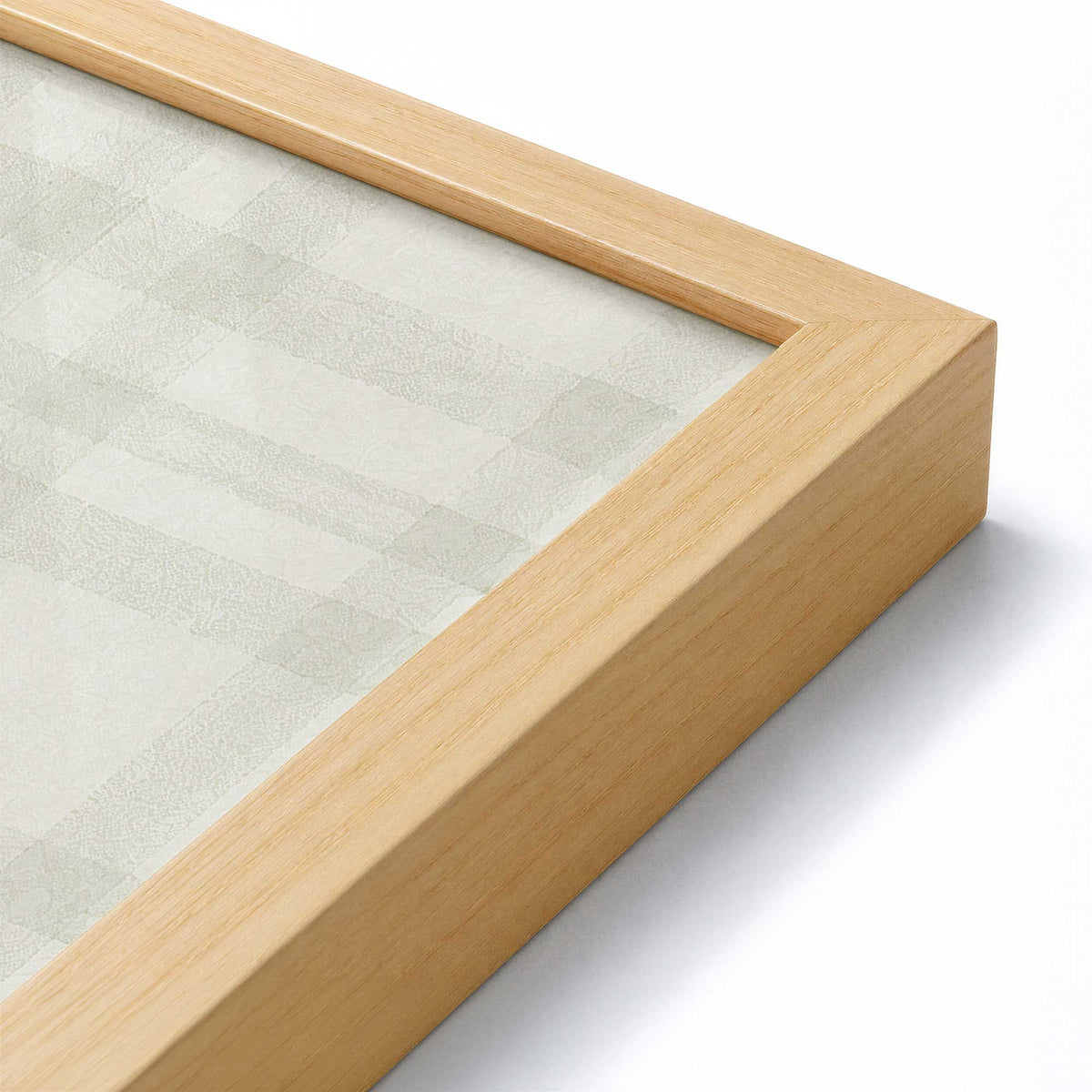[Color:American Maple], Picture of art in a American Maple frame at an angle