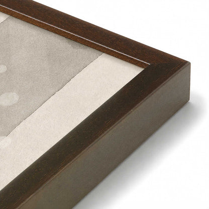 [Color:Brown], Picture of art in a Brown frame at an angle