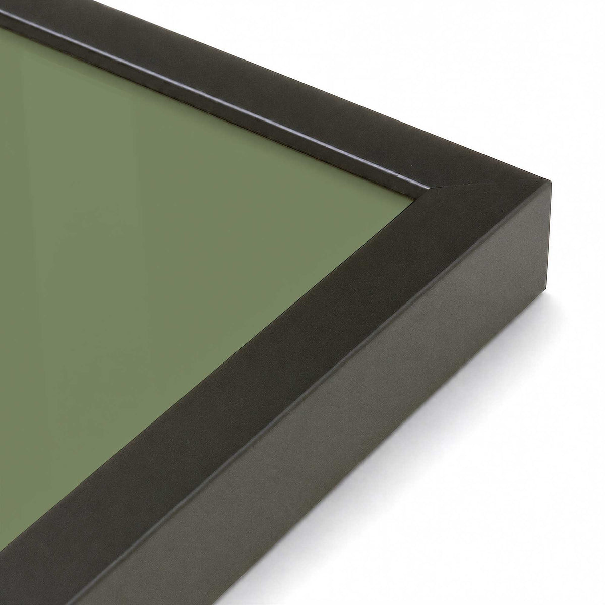[Color:Satin Black], Picture of art in a Satin Black frame at an angle