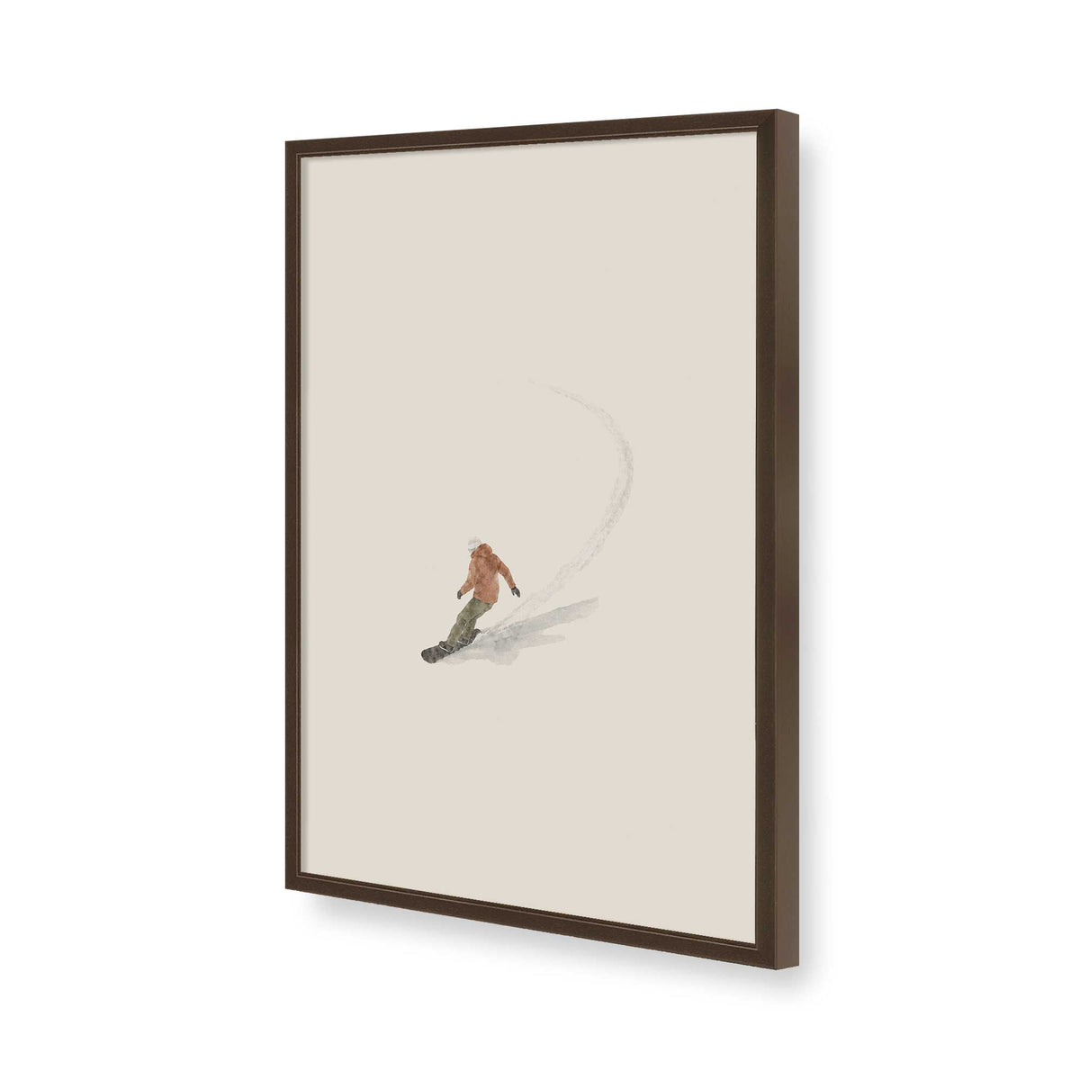 [Color:Brown], Picture of art in a Brown frame of the corner