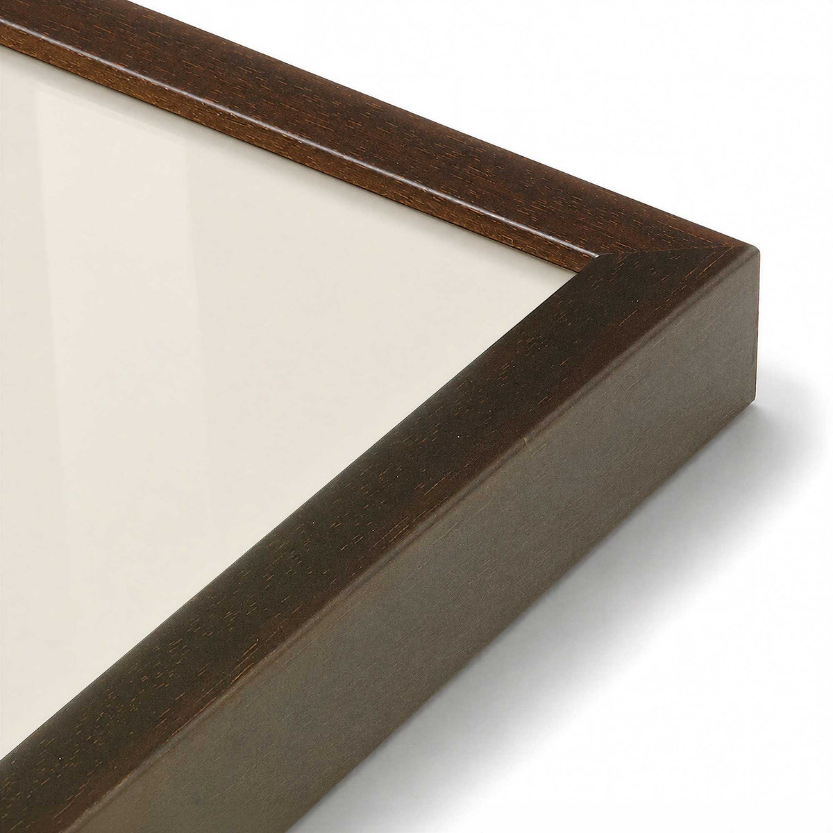 [Color:Brown], Picture of art in a Brown frame at an angle
