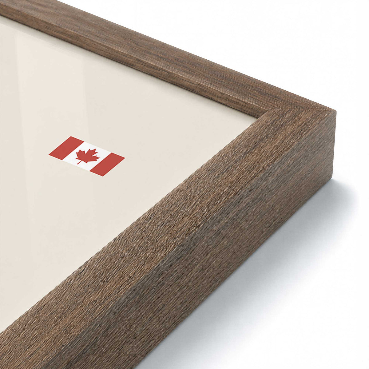 [Color:Walnut], Picture of art in a Walnut frame of the corner