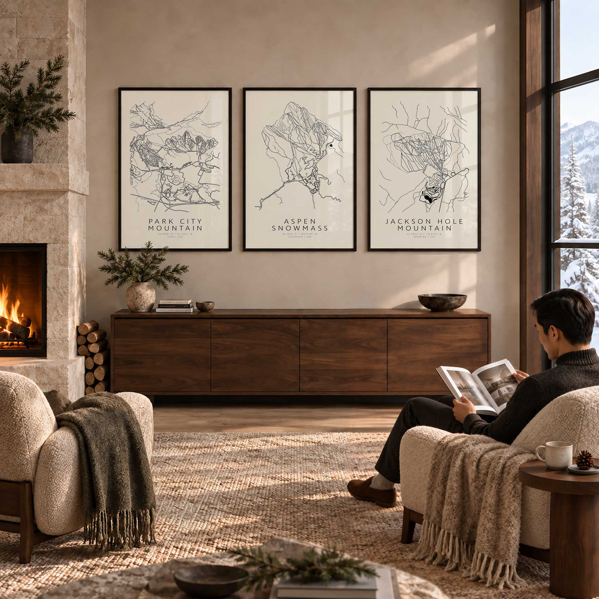[Color:Walnut], Picture of art in a Walnut frame
