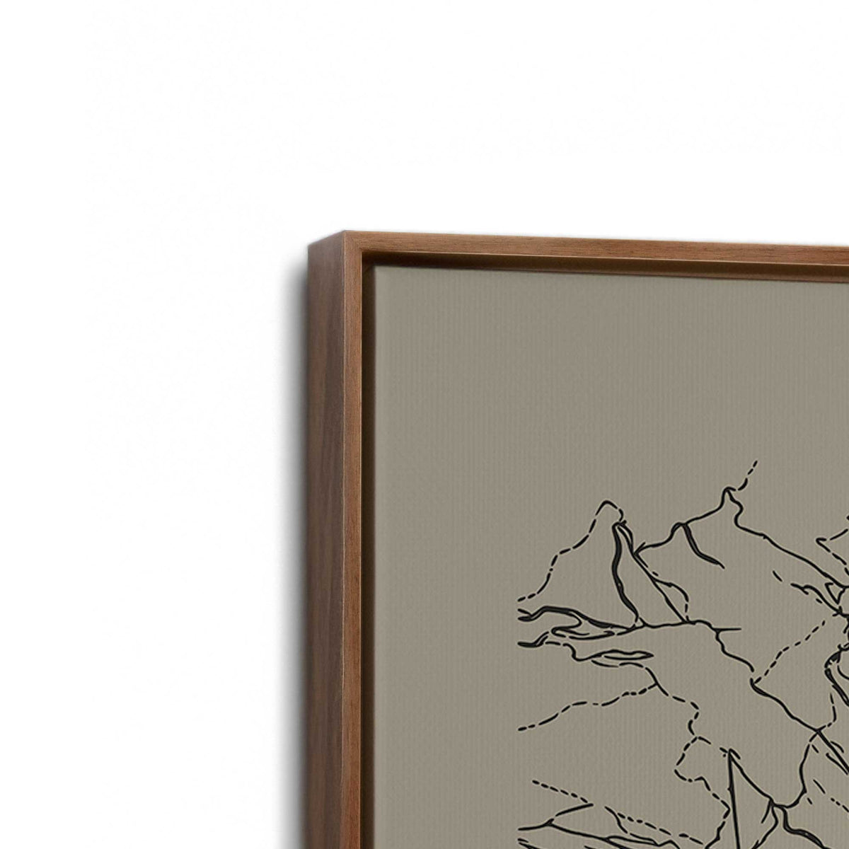 [Color:Walnut], Picture of the corner of the art