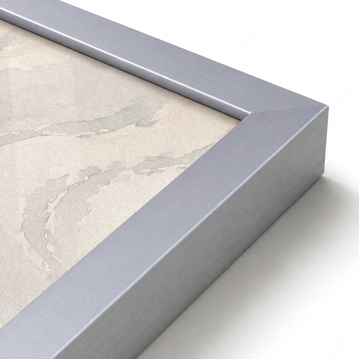 [Color:Polished Chrome], Picture of art in a Polished Chrome frame of the corner