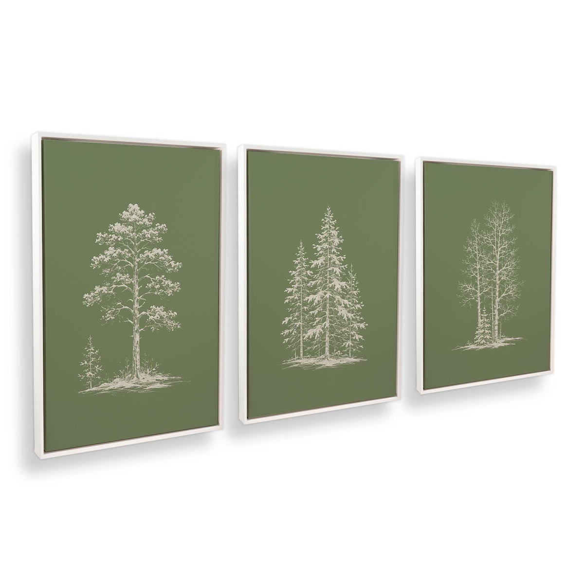 [Color:Opaque White], Picture of art in a White frame at an angle