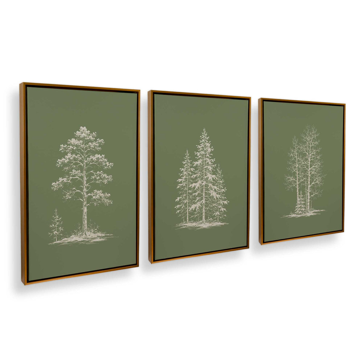 [Color:Polished Gold], Picture of art in a Polished Gold frame at an angle