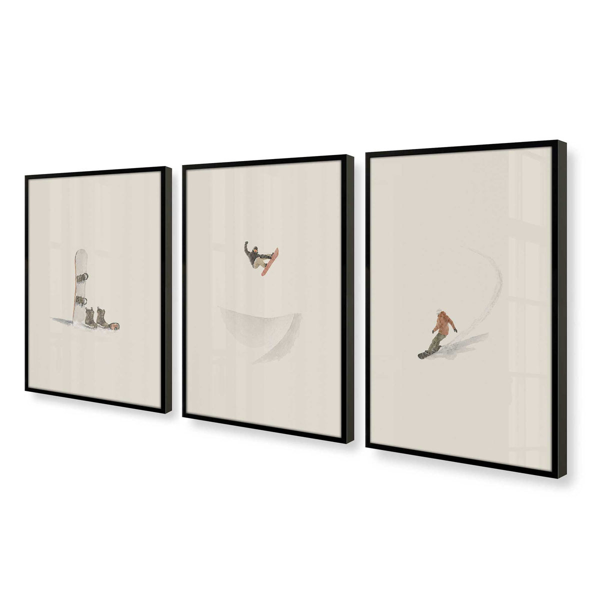 [Color:Satin Black], Picture of art in a Satin Black frame at an angle