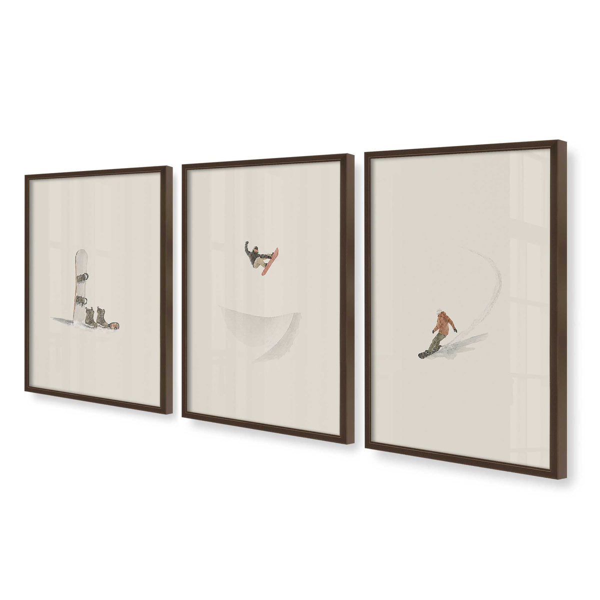 [Color:Belvinder Brown], Picture of art in a Belvinder Brown frame at an angle