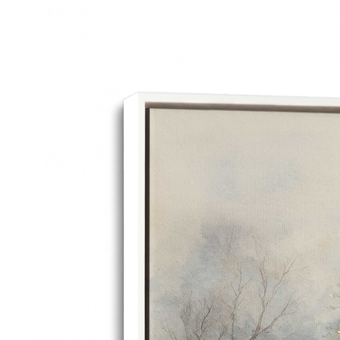 [Color:Opaque White], Picture of art in a White frame at an angle