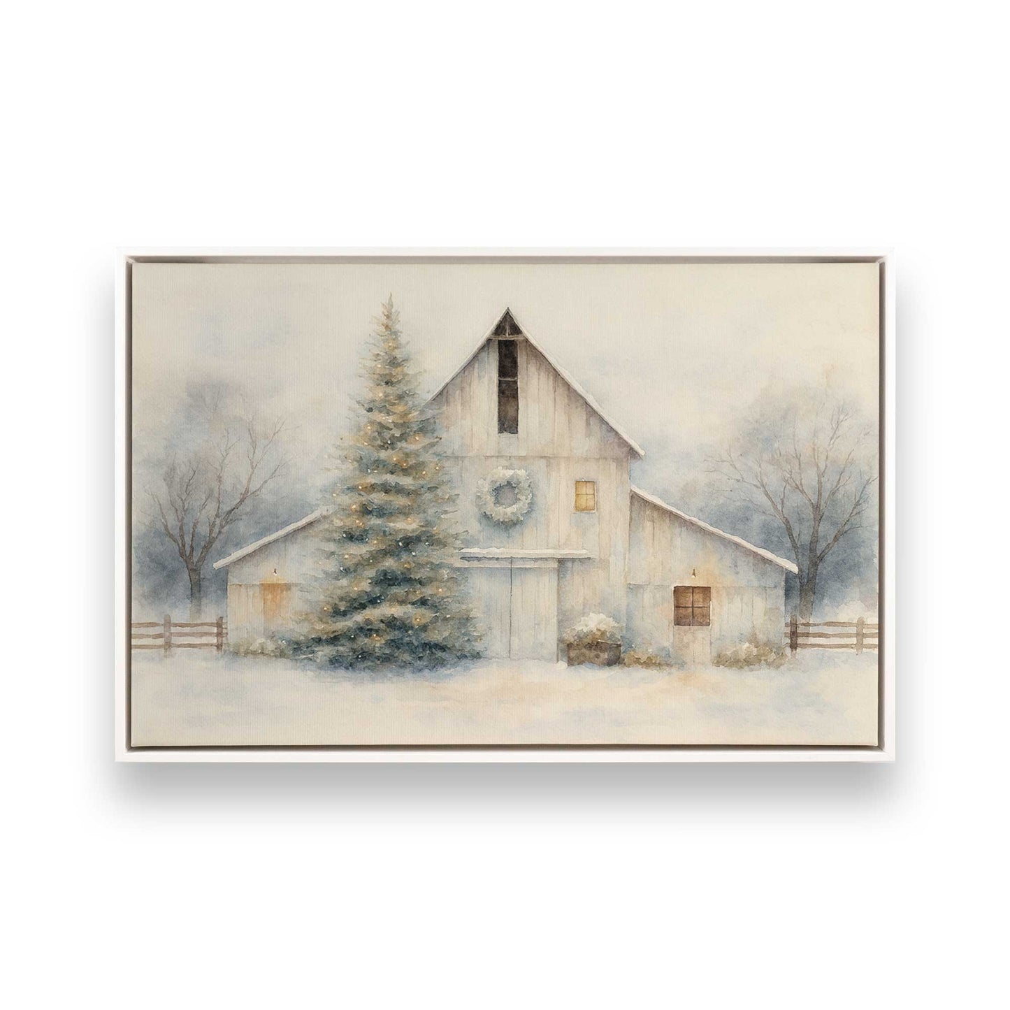 [Color:Opaque White], Picture of art in a White frame