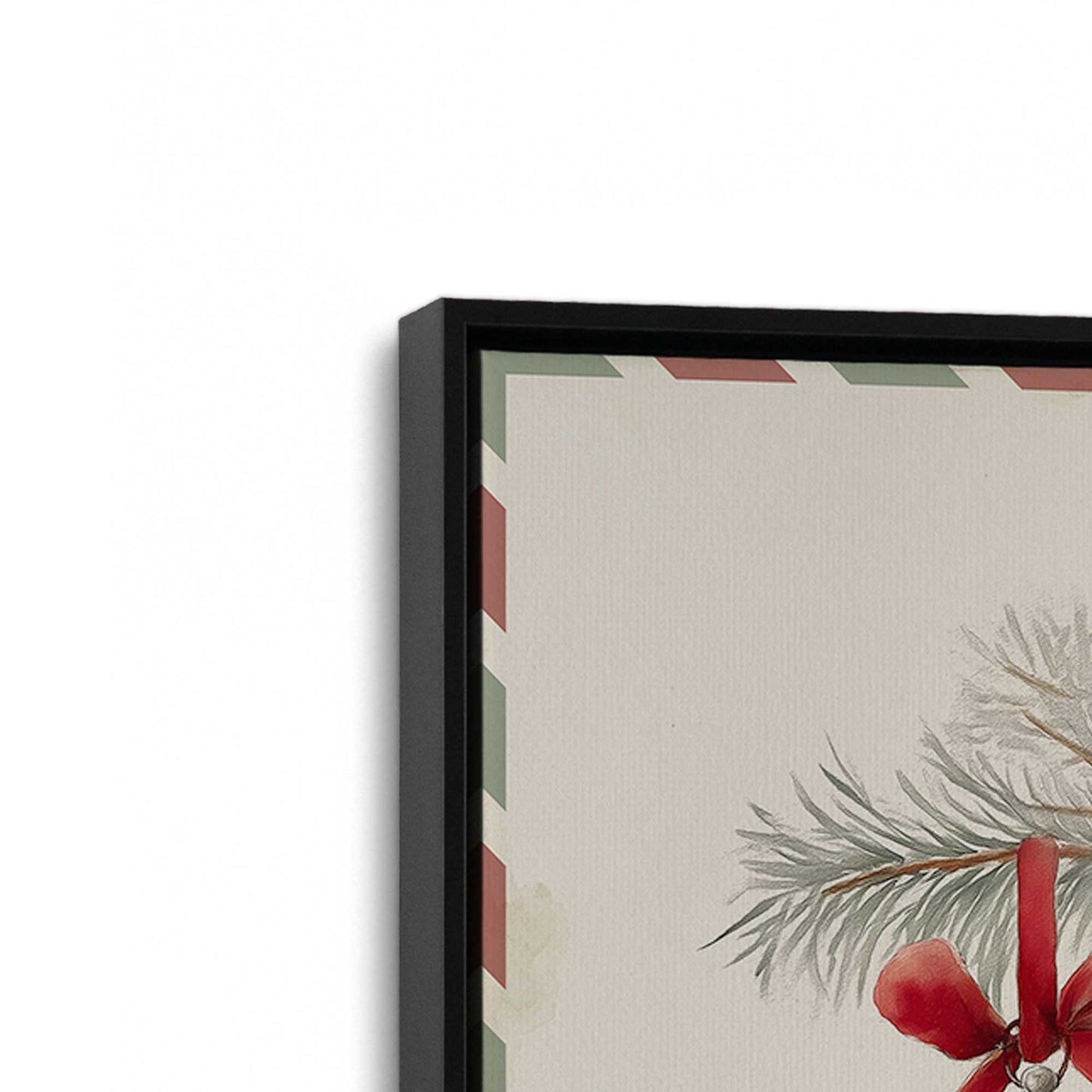 [Color:Satin Black], Picture of art in a Satin Black frame at an angle