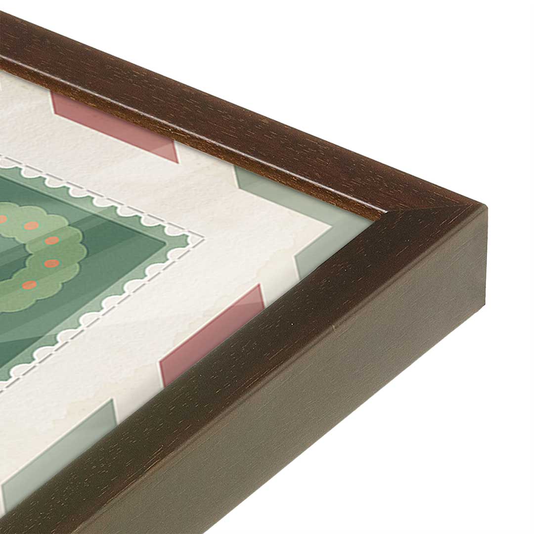 [Color:Belvinder Brown], Picture of art in a Belvinder Brown frame at an angle