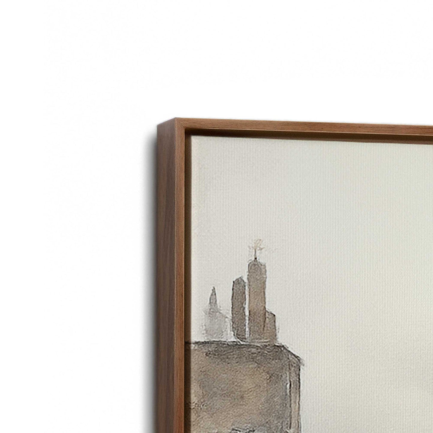 [Color:Walnut], Picture of art in a Walnut frame at an angle