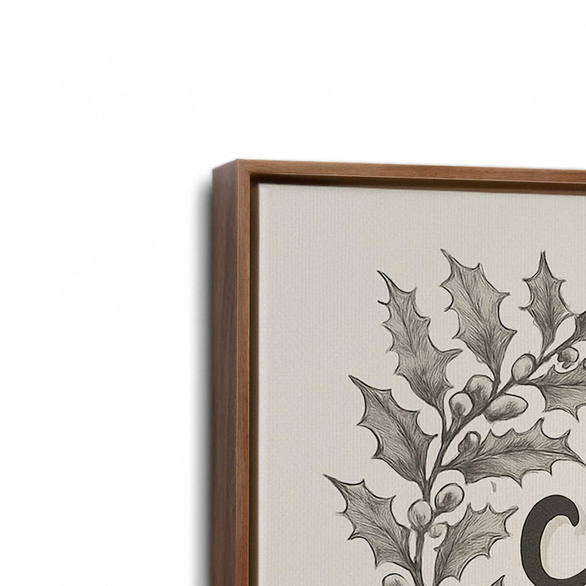 [Color:Walnut], Picture of art in a Walnut frame at an angle