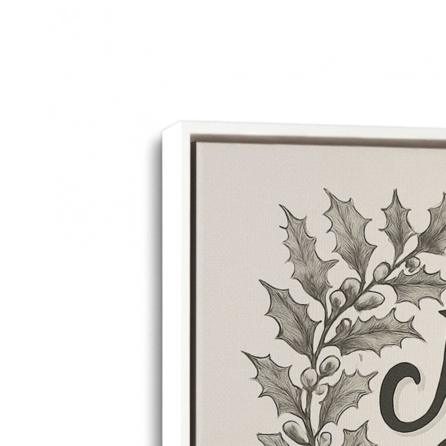 [Color:Opaque White], Picture of art in a White frame at an angle