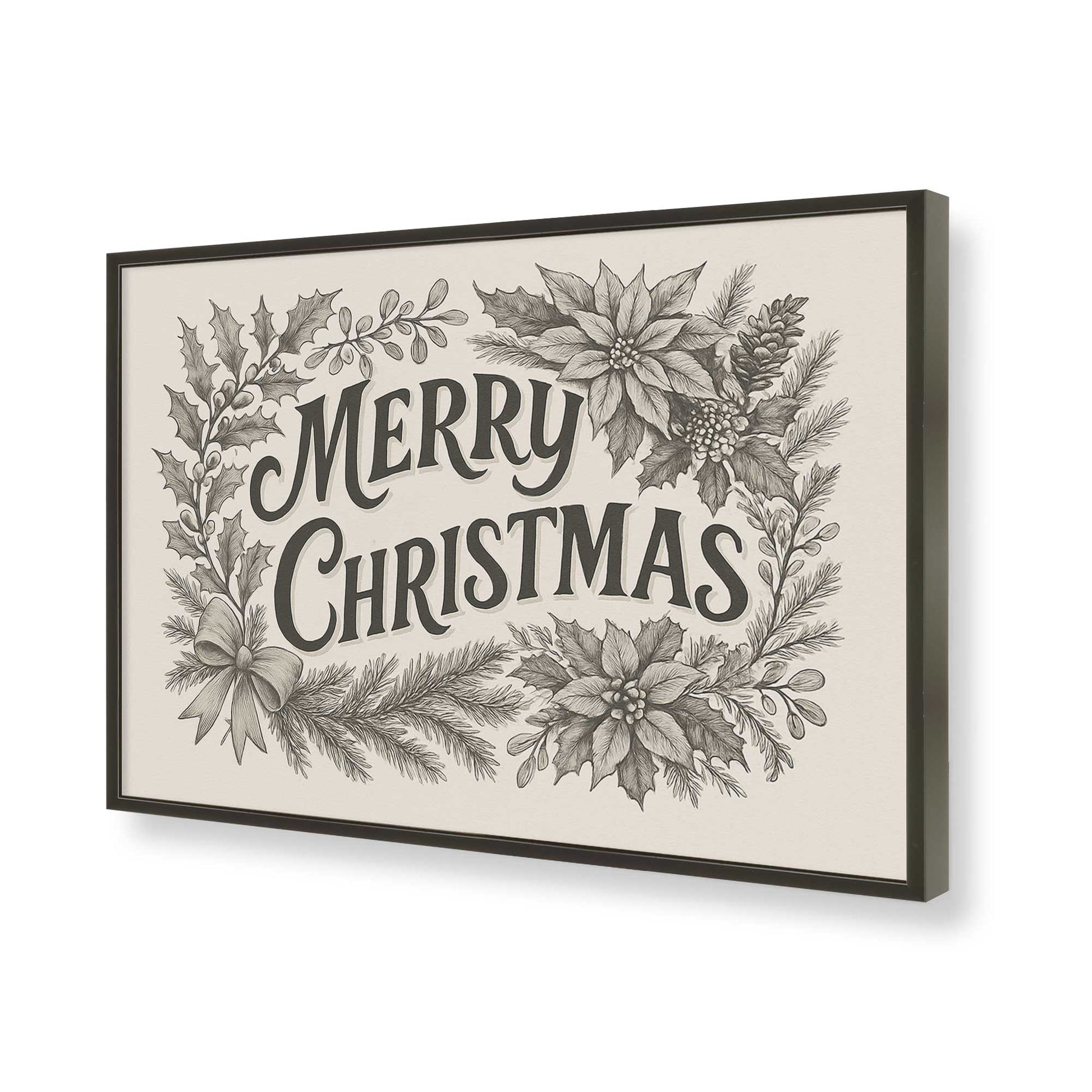 [Color:Satin Black], Picture of art in a Satin Black frame of the corner