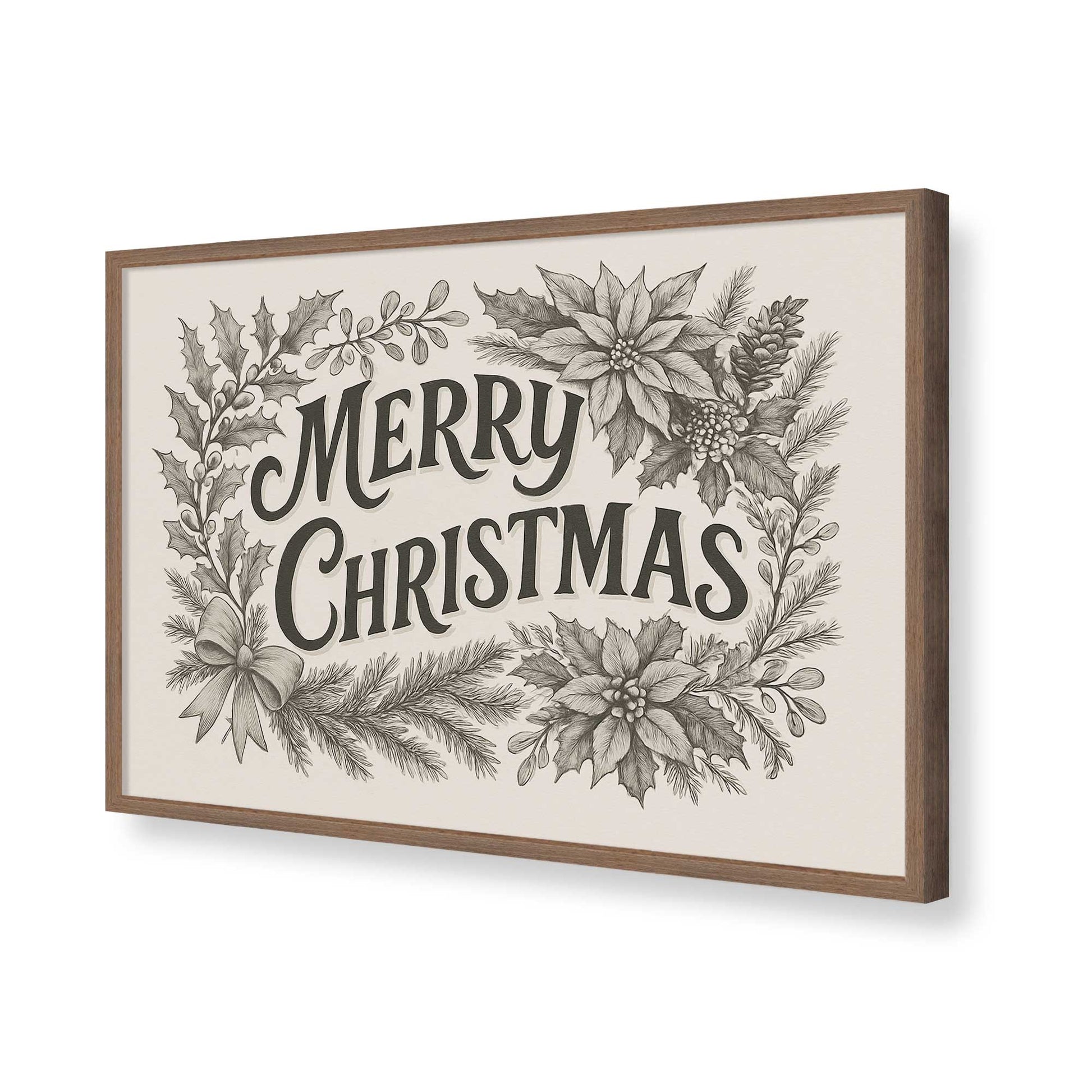 [Color:Walnut], Picture of art in a Walnut frame of the corner