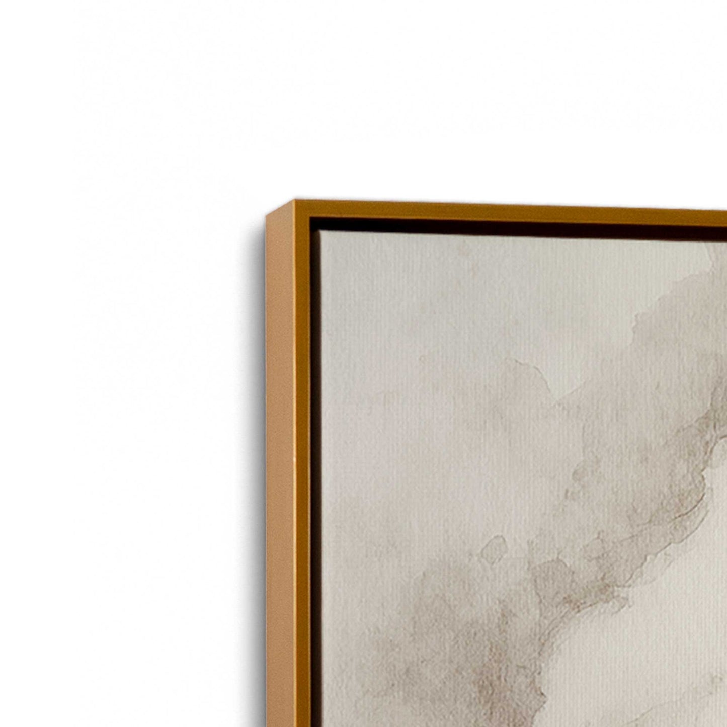 [Color:Polished Gold], Picture of art in a Polished Gold frame at an angle