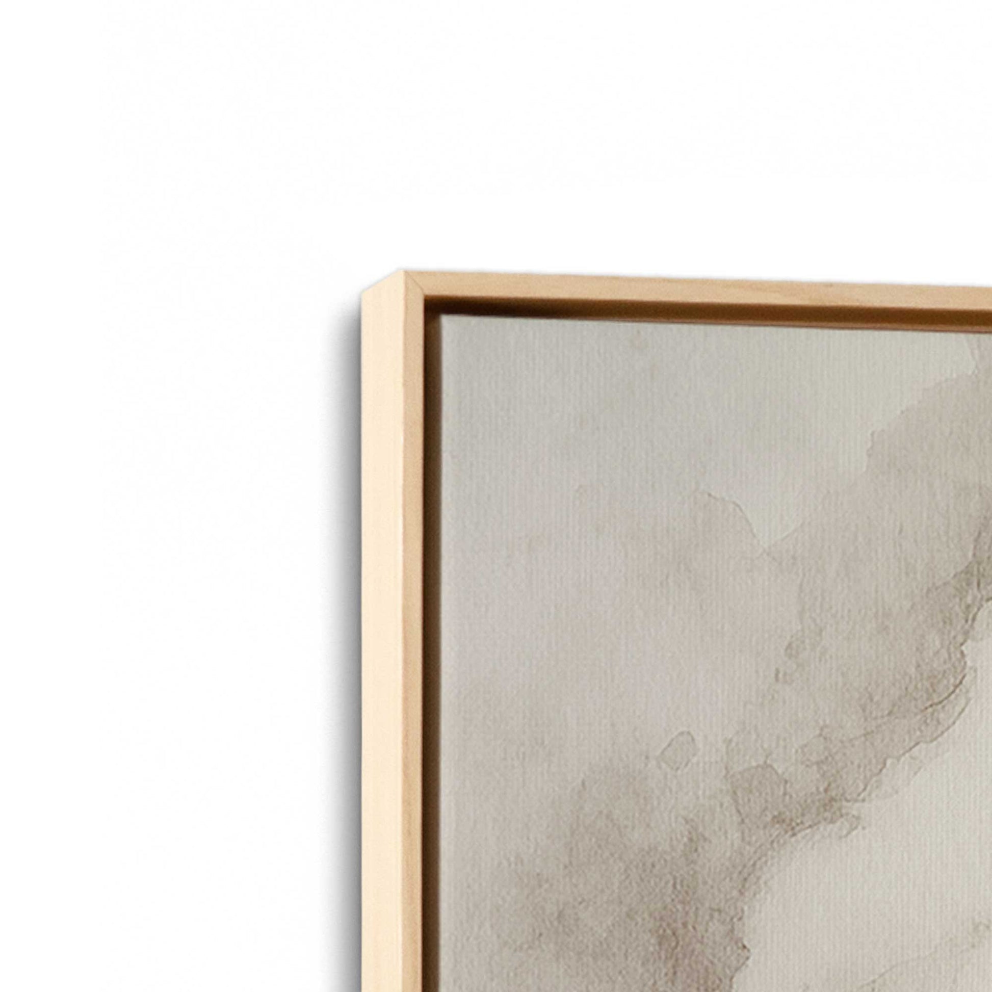 [Color:American Maple], Picture of art in a American Maple frame at an angle