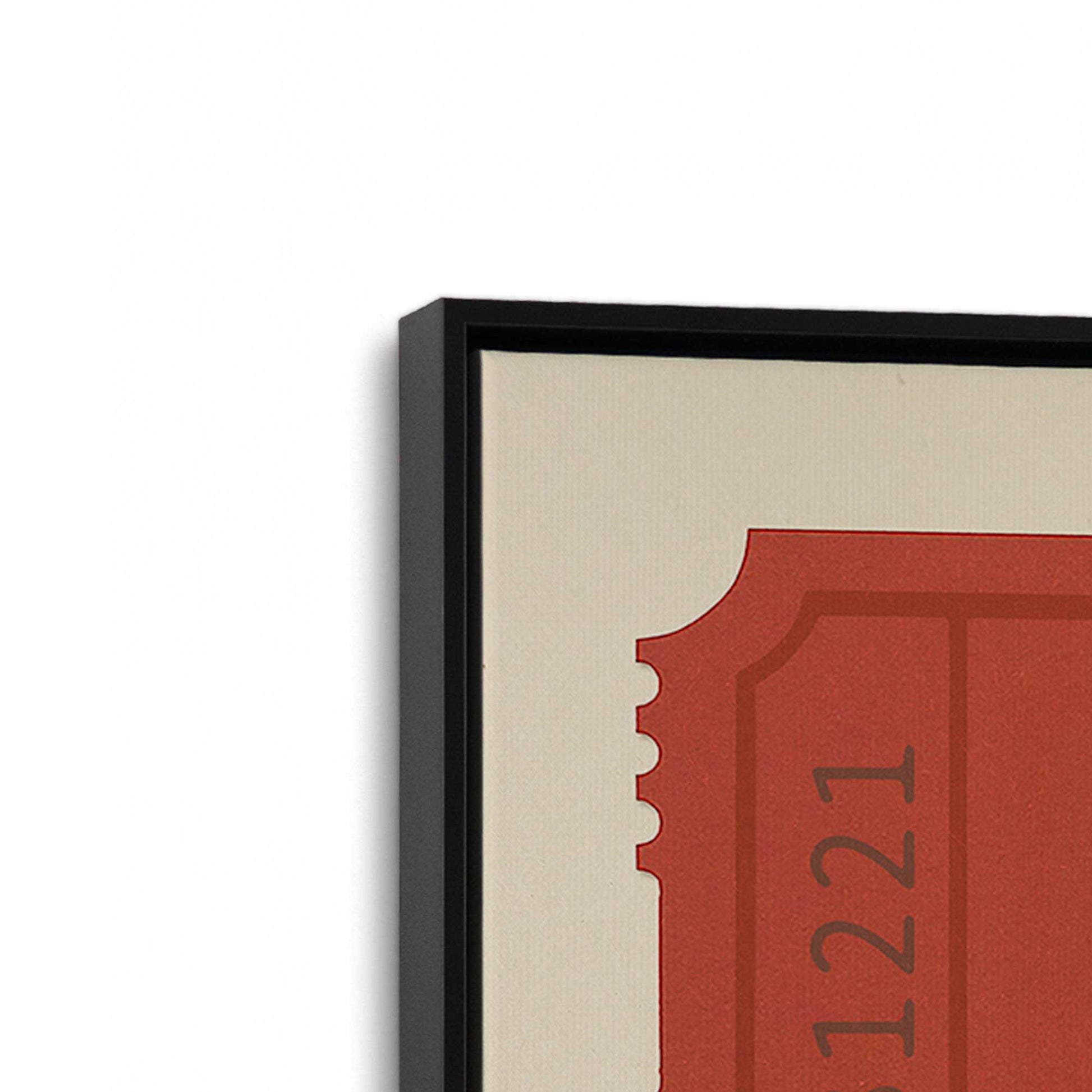 [Color:Satin Black], Picture of art in a Satin Black frame at an angle