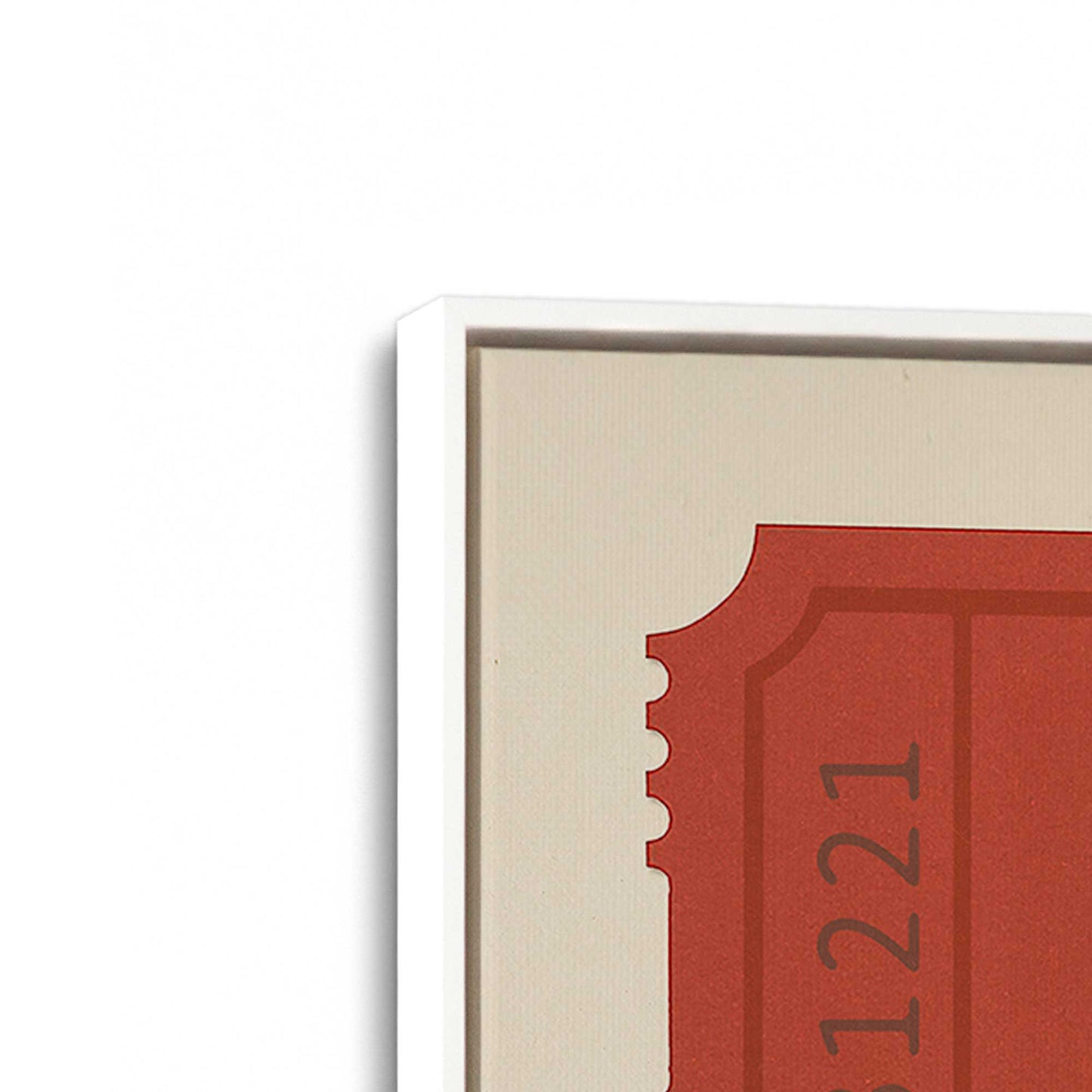 [Color:Opaque White], Picture of art in a White frame at an angle