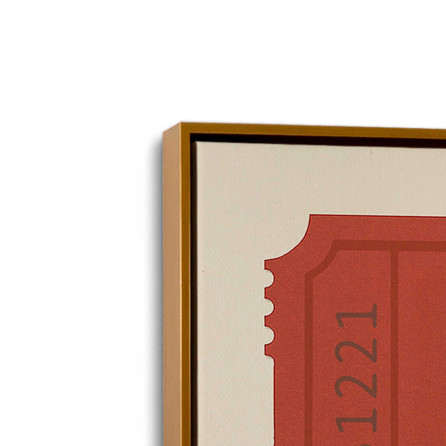 [Color:Polished Gold], Picture of art in a Polished Gold frame at an angle