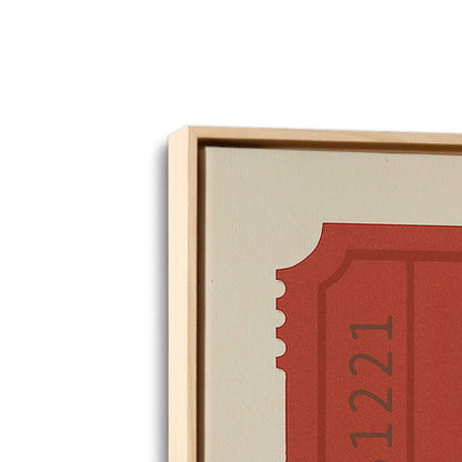 [Color:American Maple], Picture of art in a American Maple frame at an angle