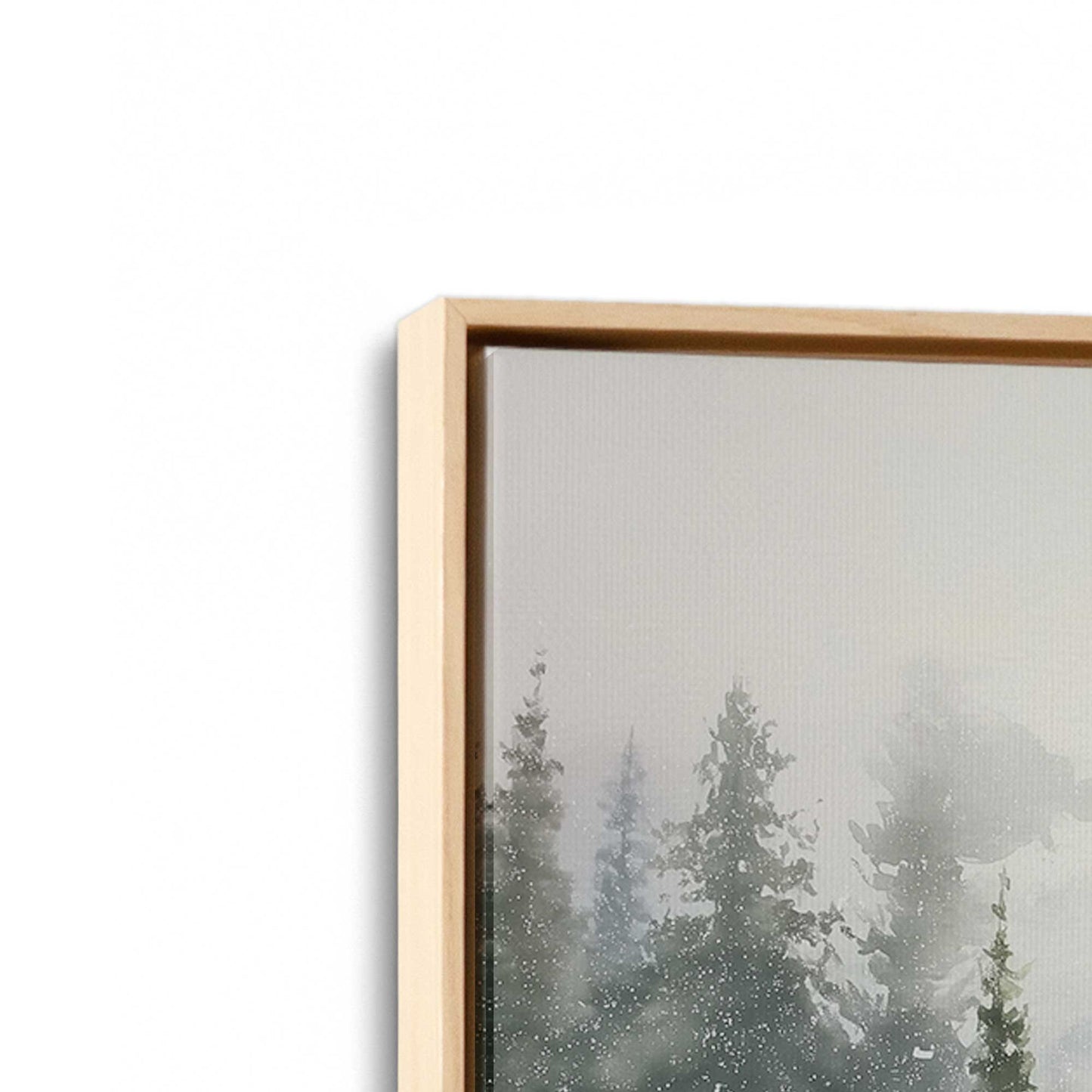 [Color:American Maple], Picture of art in a American Maple frame at an angle