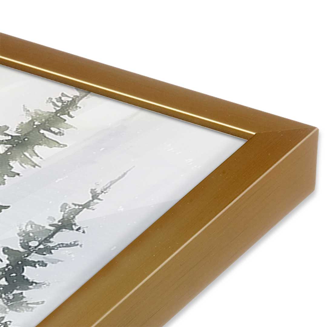 [Color:Polished Gold], Picture of art in a Polished Gold frame at an angle