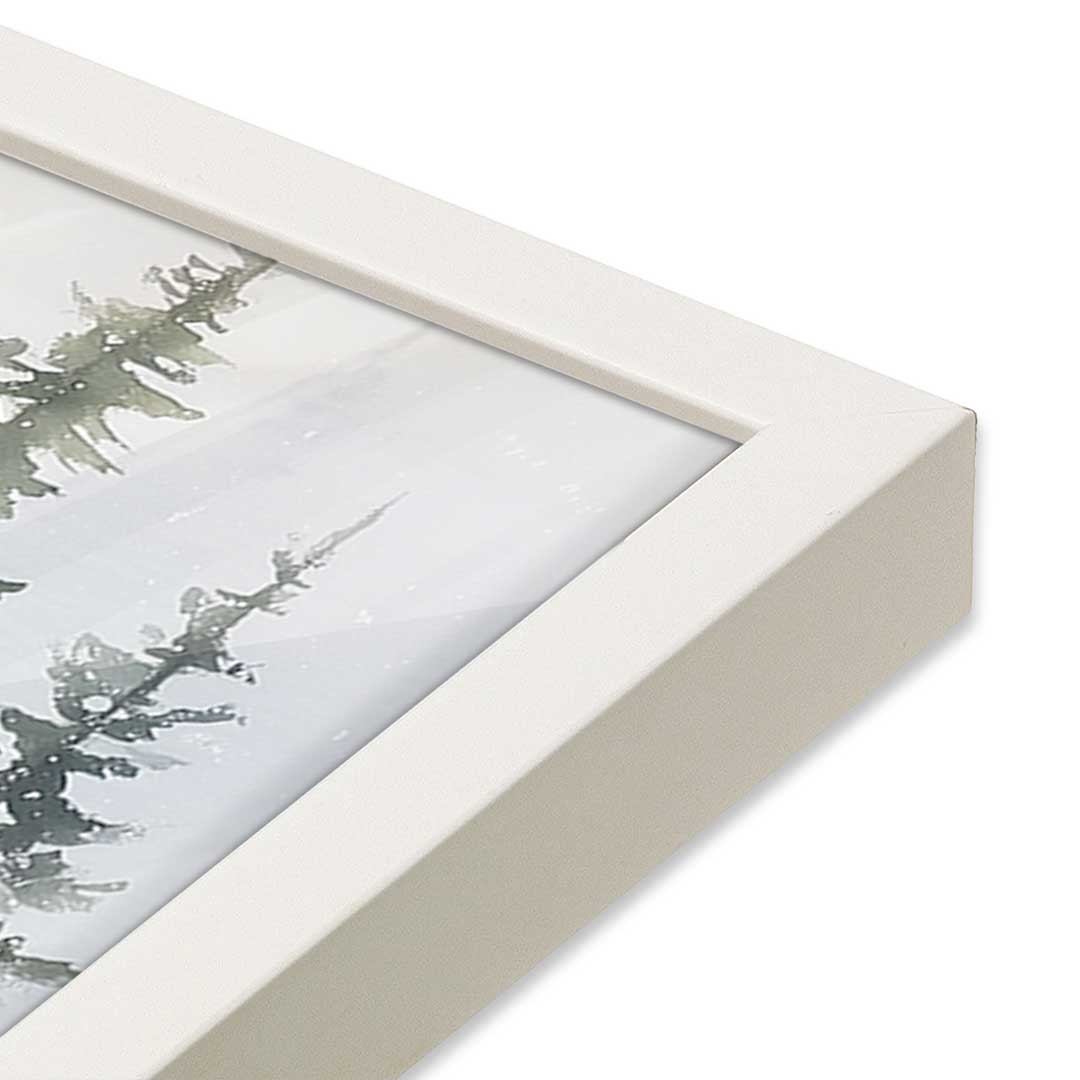 [Color:Opaque White], Picture of art in a Opaque White frame at an angle
