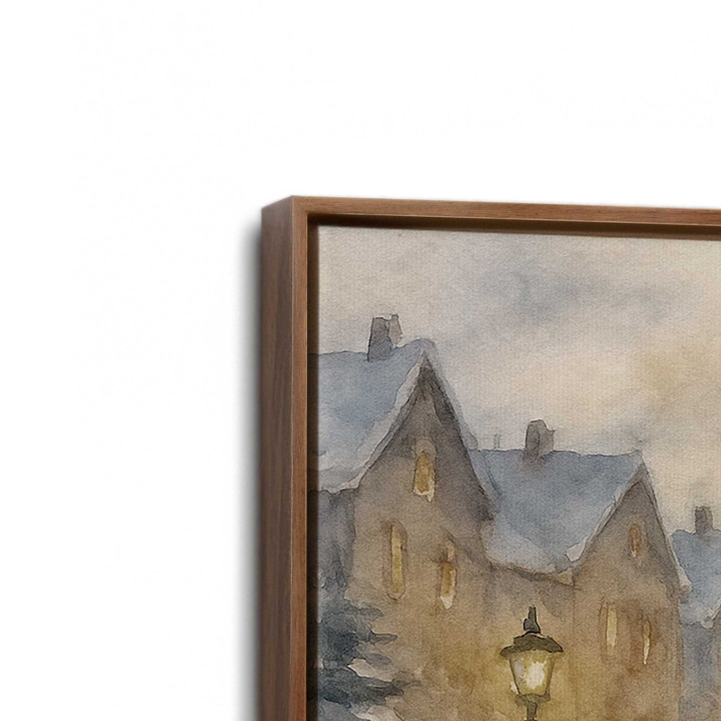 [Color:Walnut], Picture of art in a Walnut frame at an angle