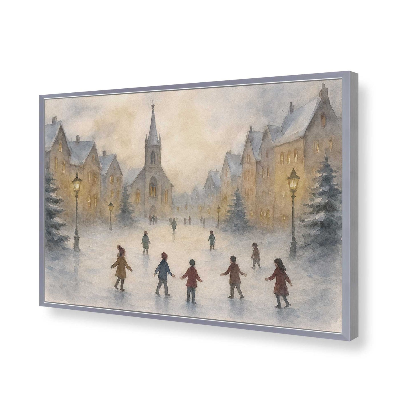 [Color:Polished Chrome], Picture of art in a Polished Chrome frame of the corner