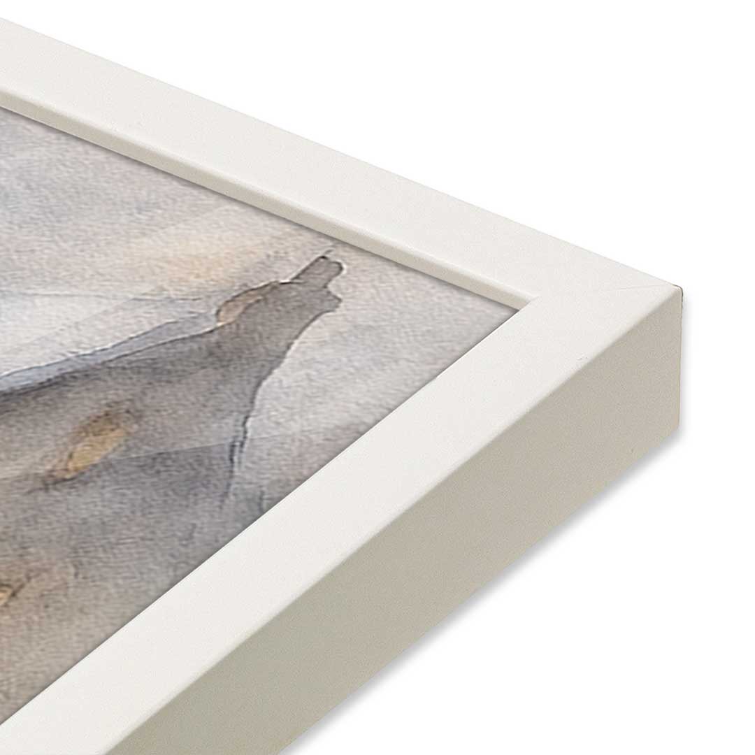 [Color:Opaque White], Picture of art in a Opaque White frame at an angle