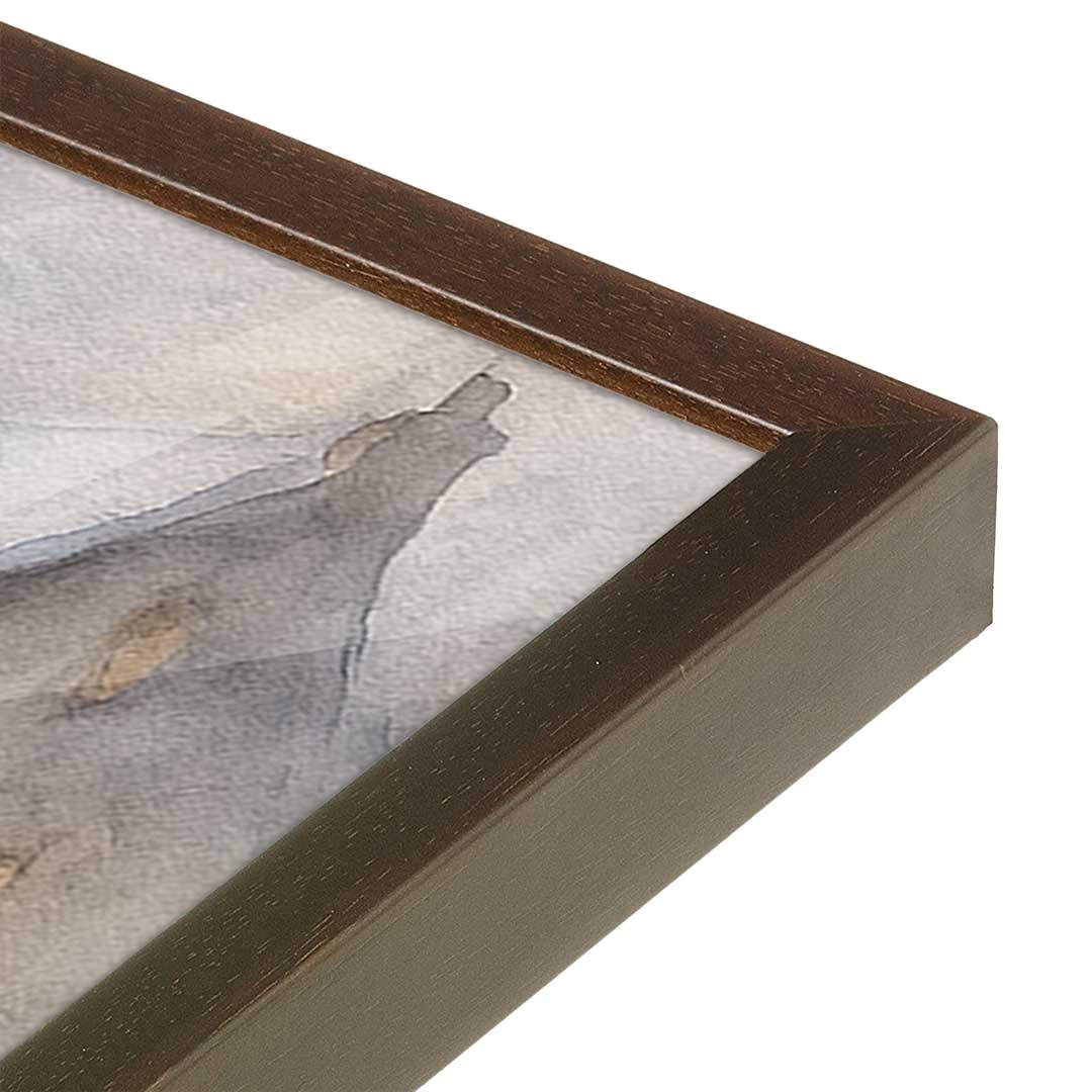 [Color:Brown], Picture of art in a Brown frame at an angle