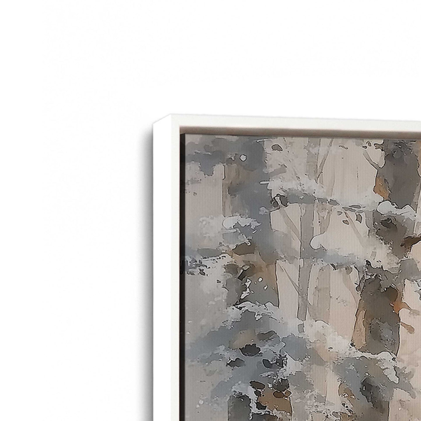 [Color:Opaque White], Picture of art in a White frame at an angle