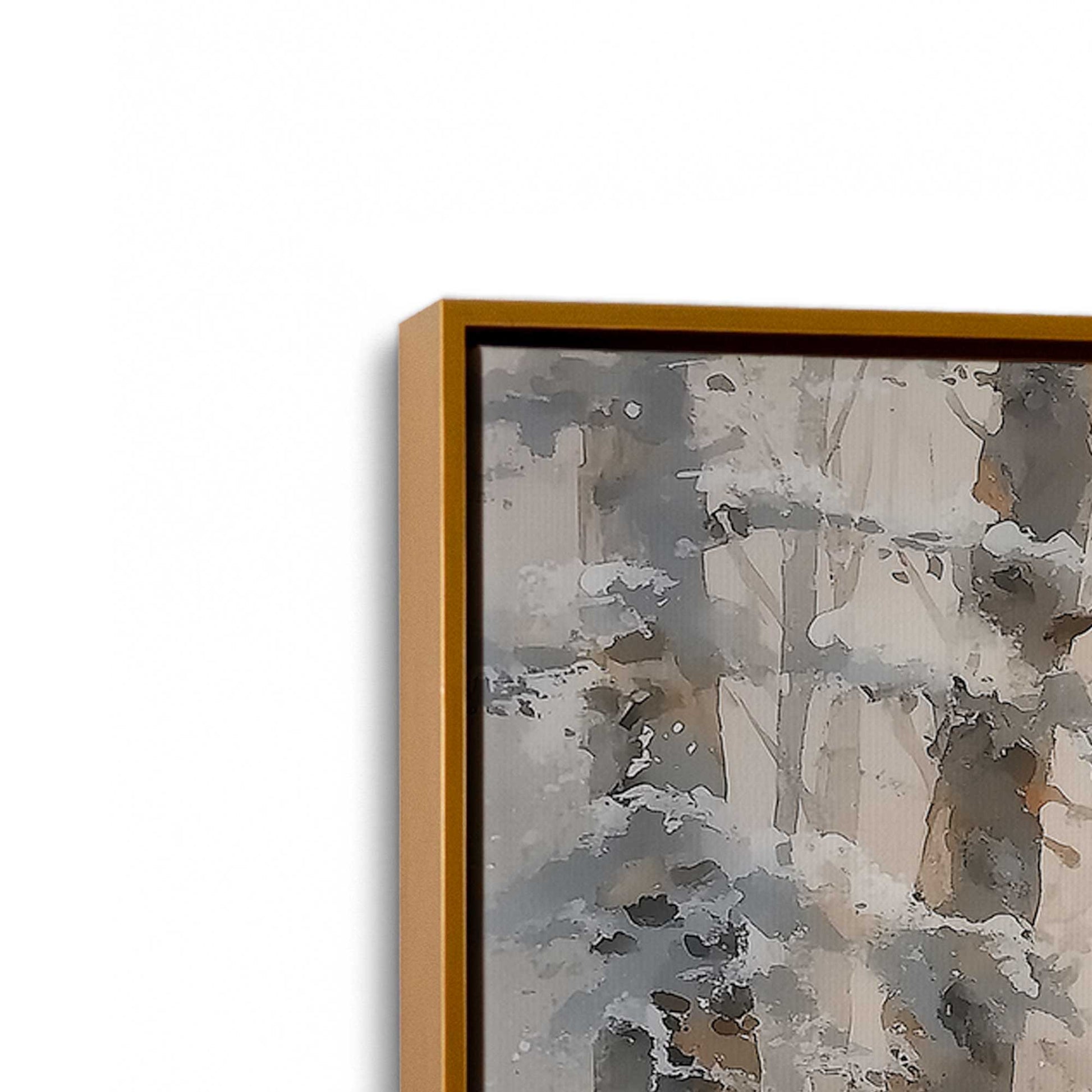 [Color:Polished Gold], Picture of art in a Polished Gold frame at an angle