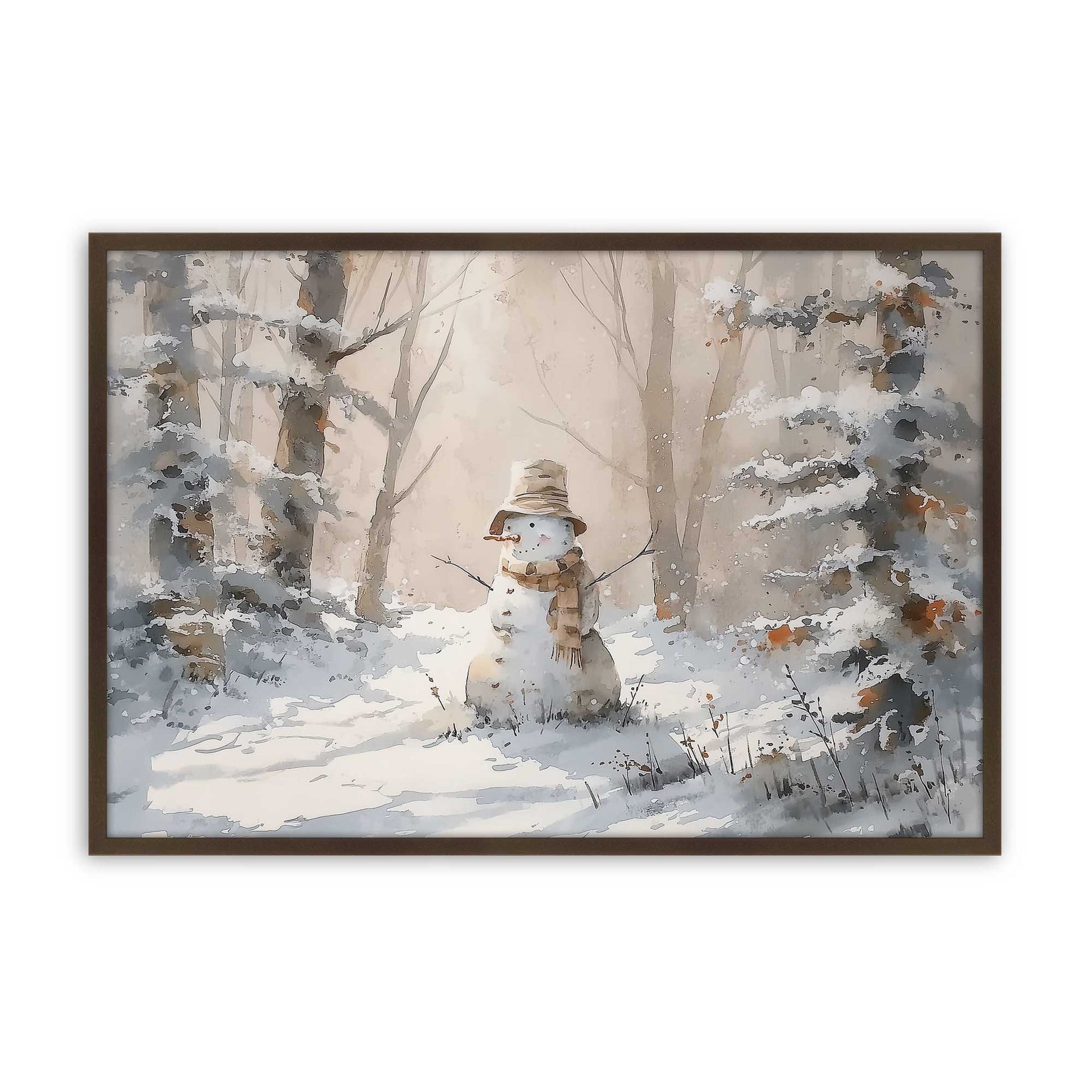 [Color:Brown], Picture of art in a Brown frame