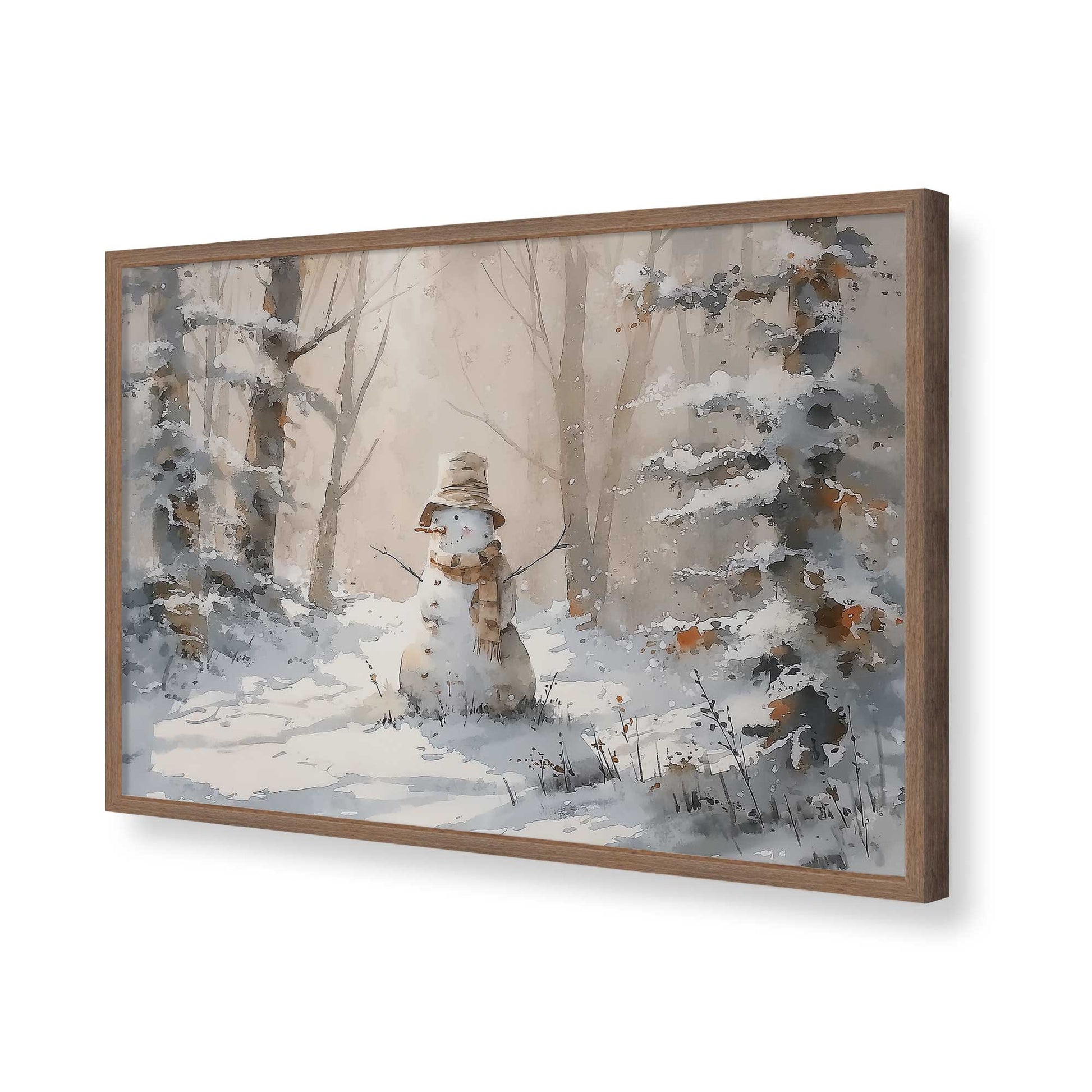 [Color:Walnut], Picture of art in a Walnut frame of the corner