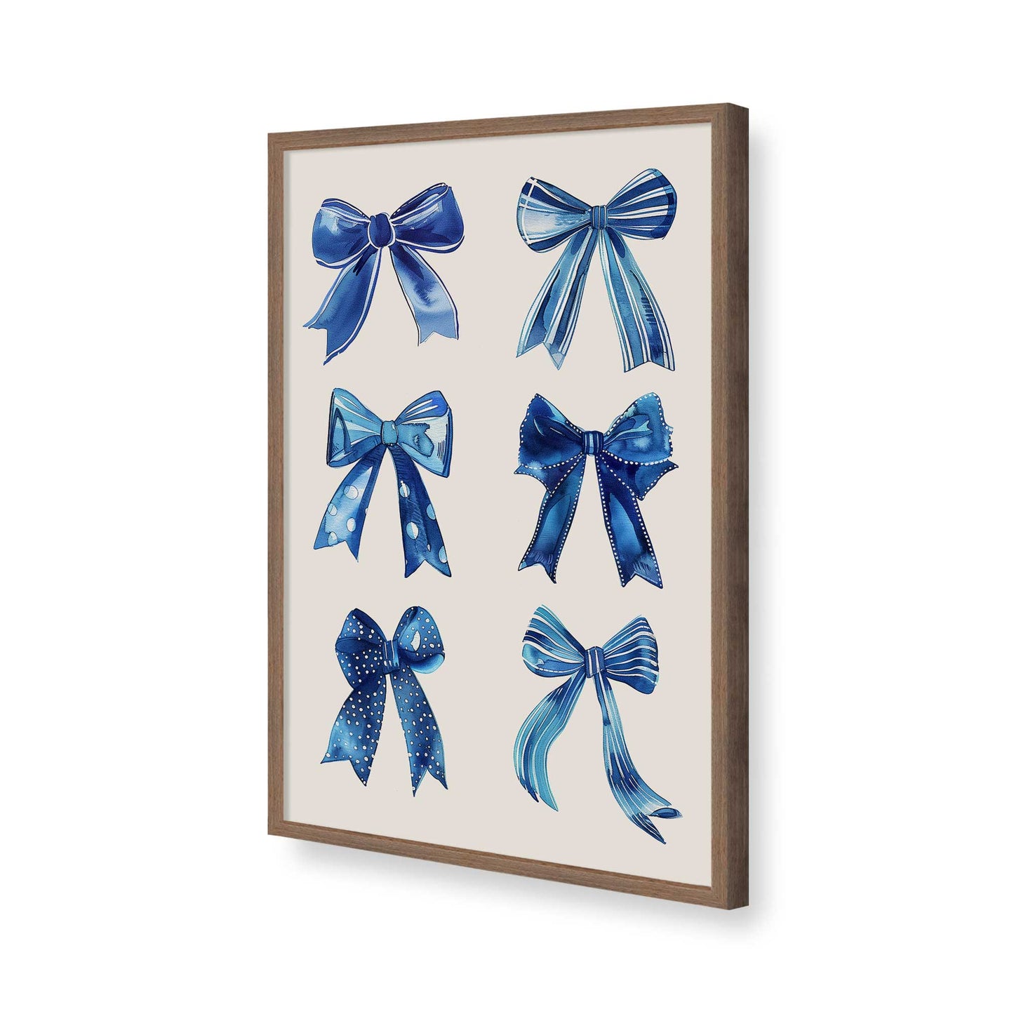[Color:Walnut], Picture of art in a Walnut frame of the corner