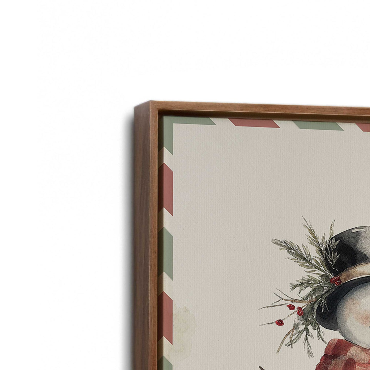 [Color:Walnut], Picture of art in a Walnut frame at an angle