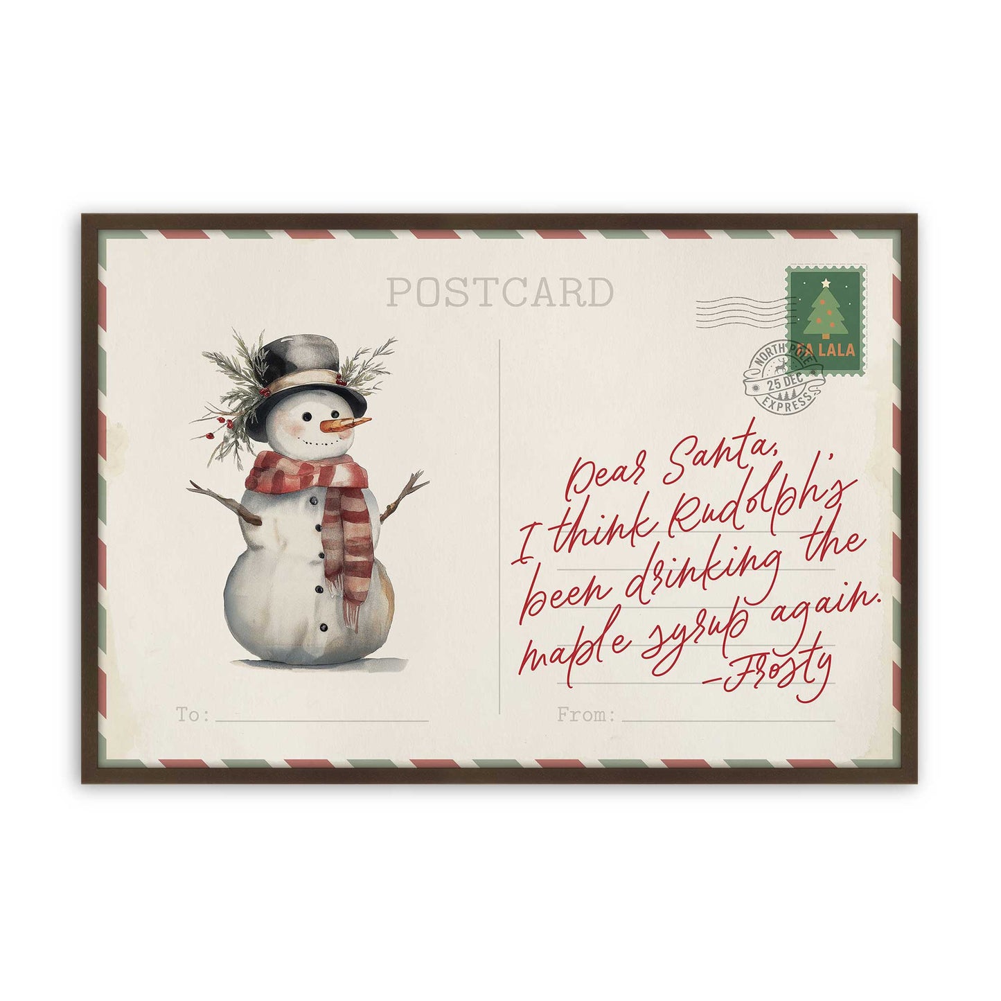 [Color:Brown], Picture of art in a Brown frame