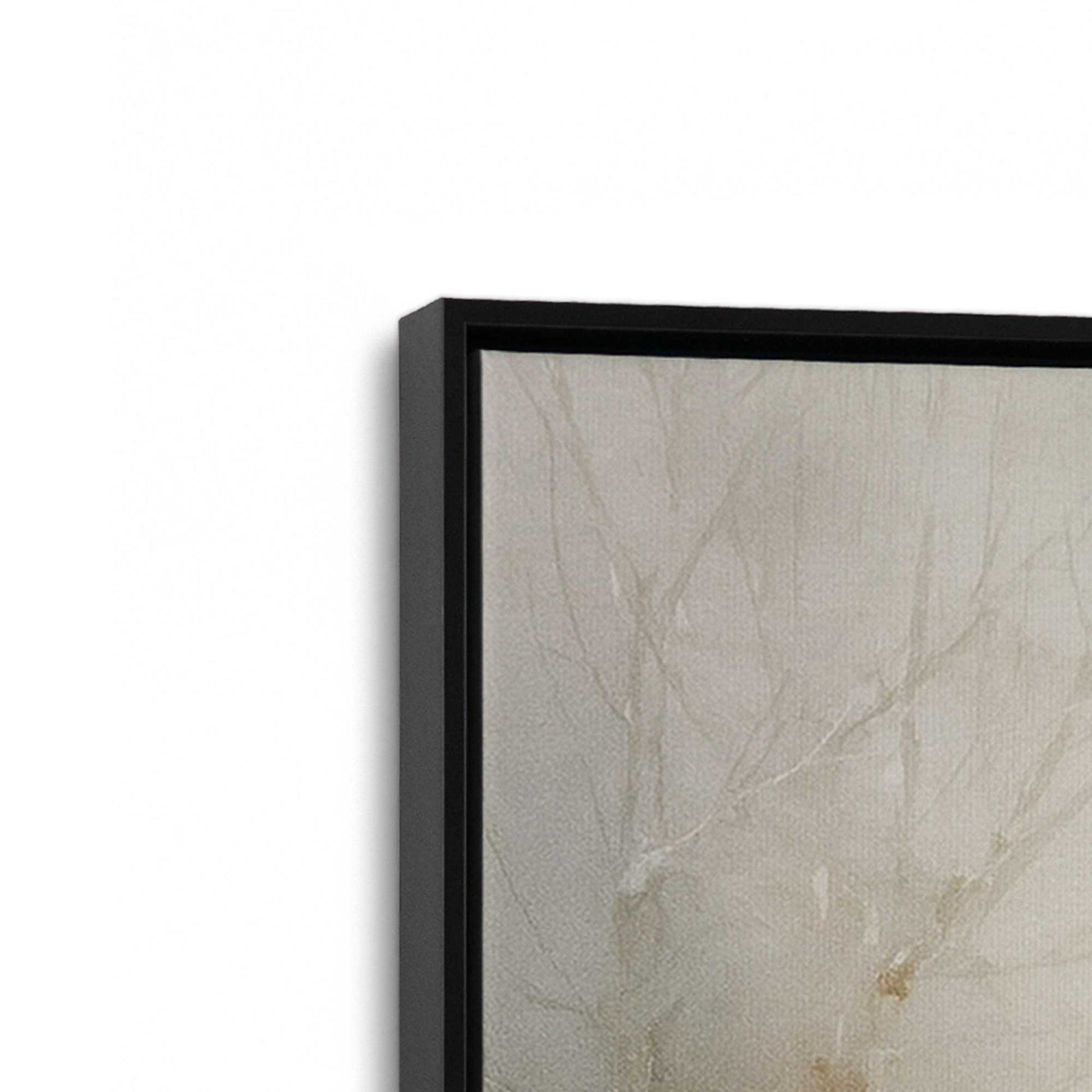 [Color:Satin Black], Picture of art in a Satin Black frame at an angle