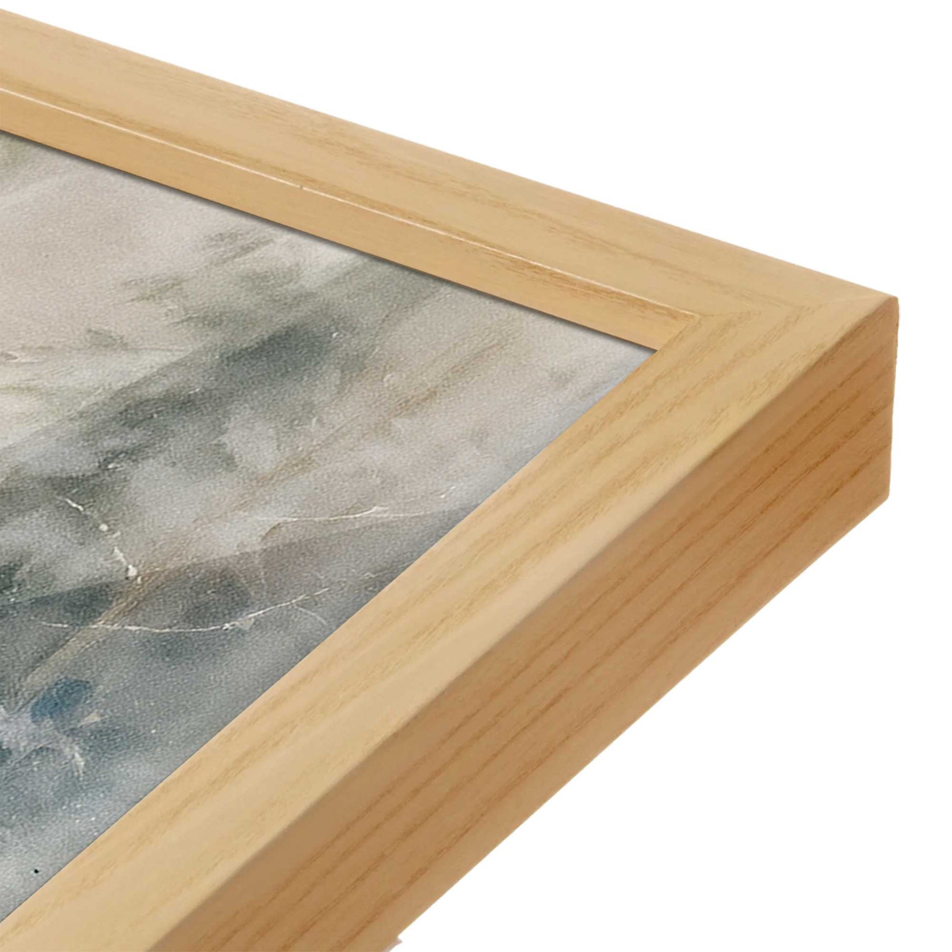 [Color:American Maple], Picture of art in a American Maple frame at an angle