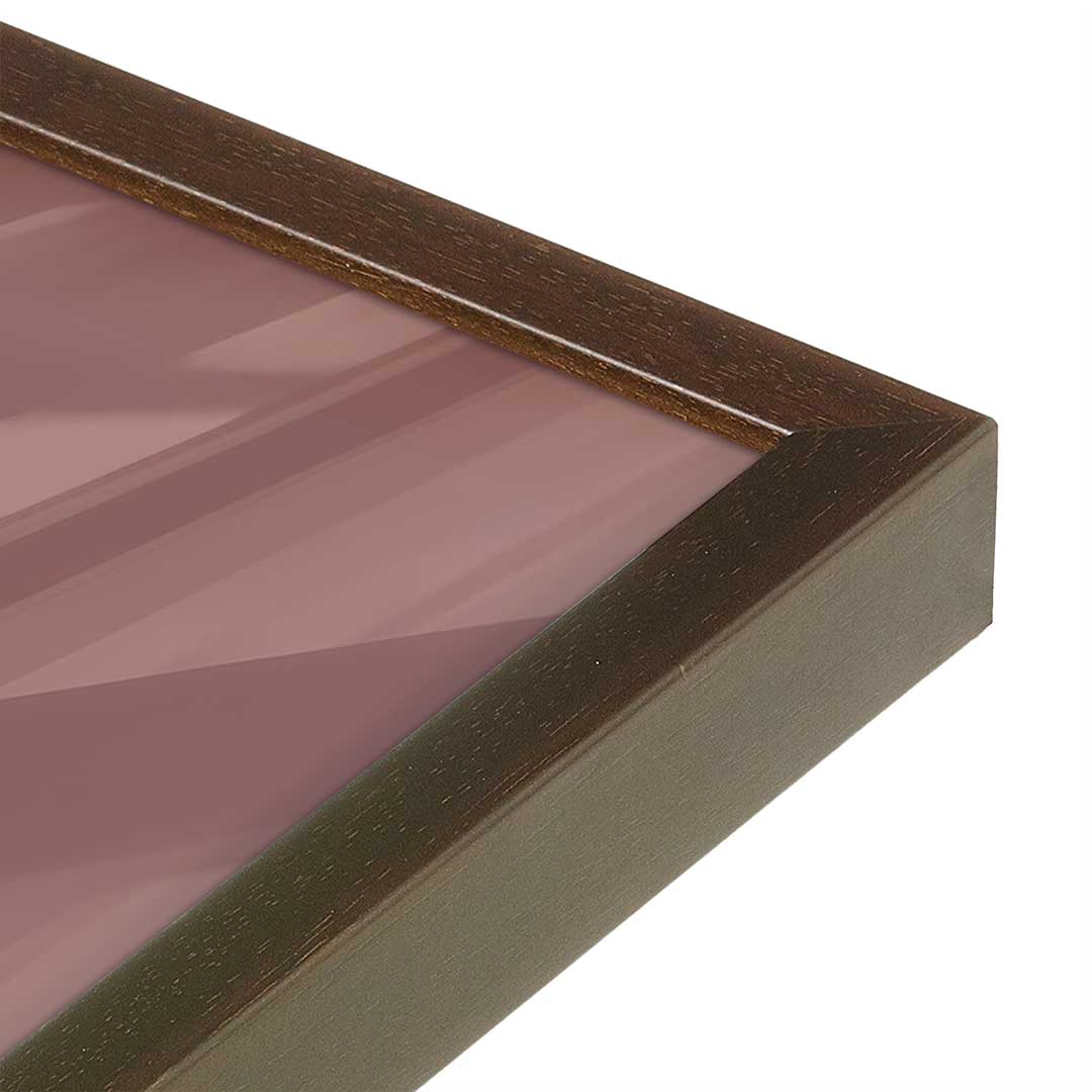 [Color:Brown], Picture of art in a Brown frame at an angle