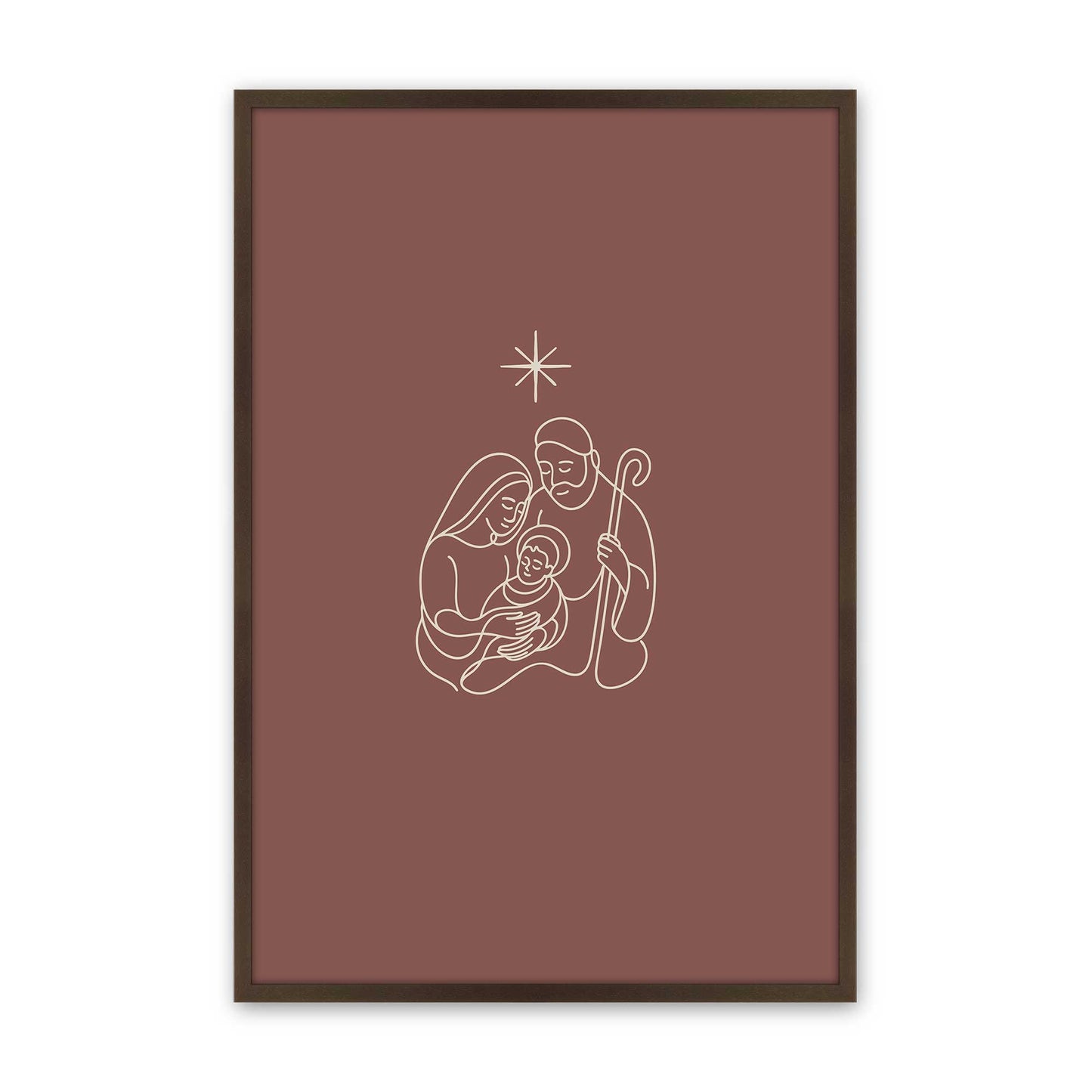 [Color:Brown], Picture of art in a Brown frame