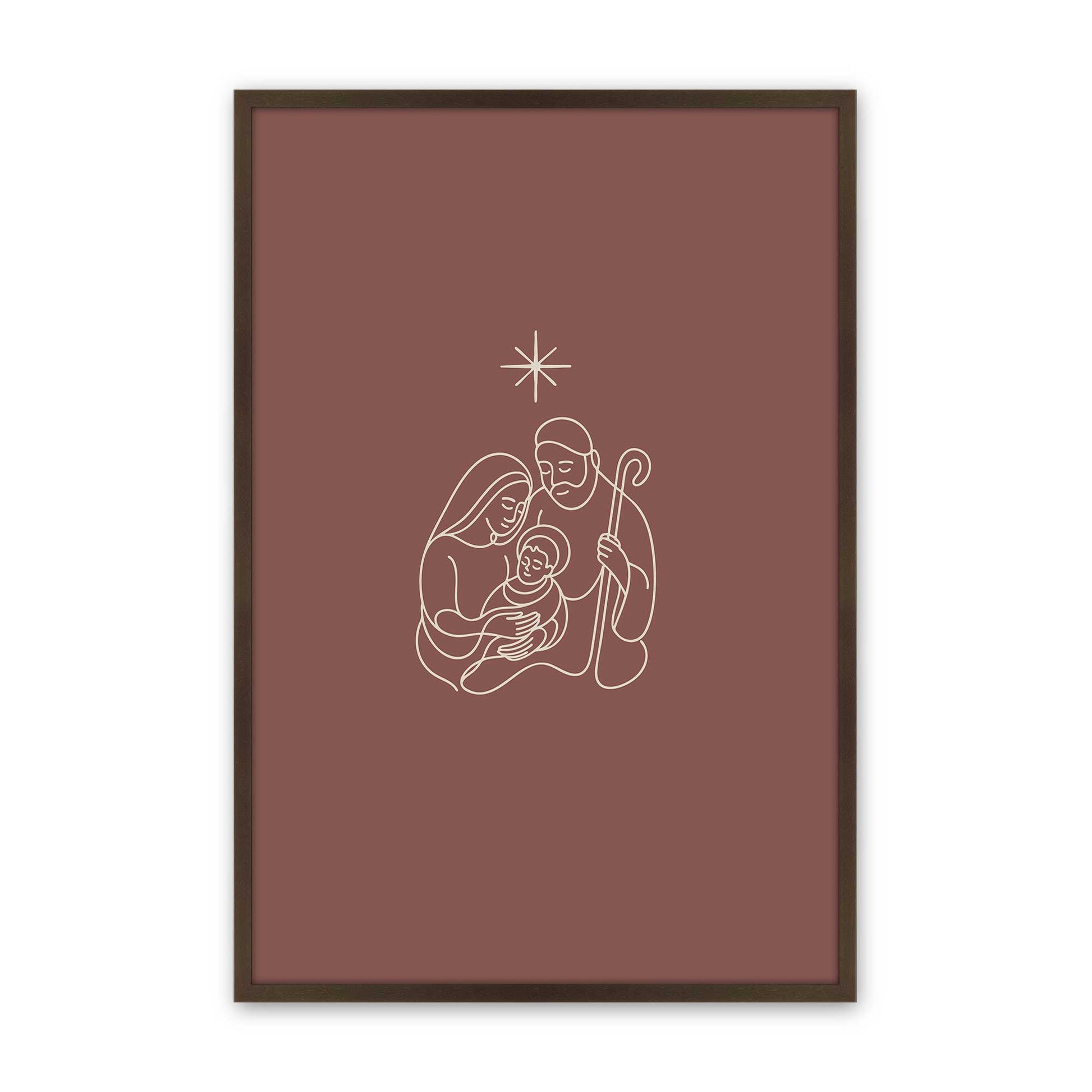 [Color:Brown], Picture of art in a Brown frame