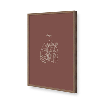 [Color:Walnut], Picture of art in a Walnut frame of the corner