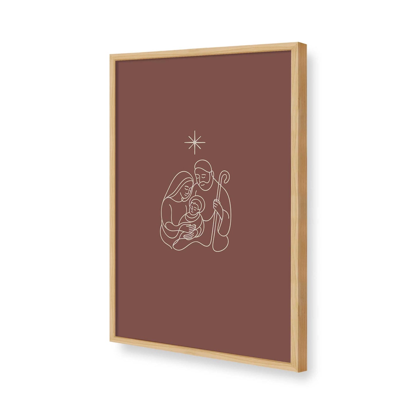 [Color:American Maple], Picture of art in a American Maple frame of the corner